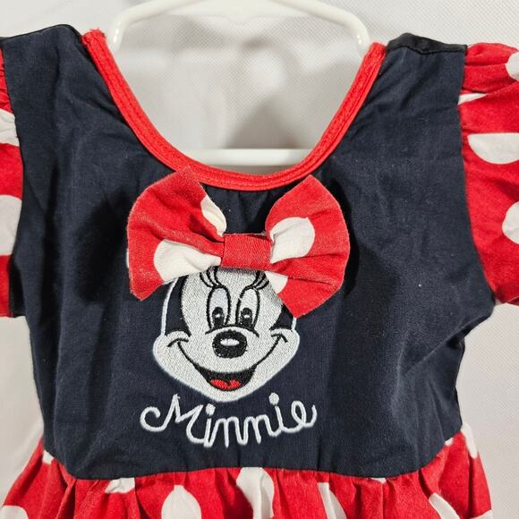 Disney Parks Minnie Mouse Dress Red, Black, White Polka Dots Baby 3-6-9 … - Picture 9 of 9